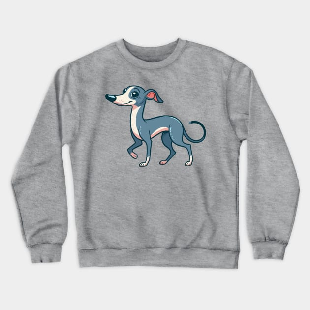 Italian Greyhound Cartoon Crewneck Sweatshirt by fikriamrullah